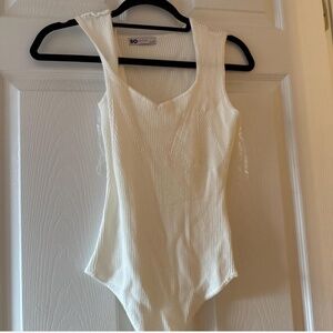 Cream sweater bodysuit